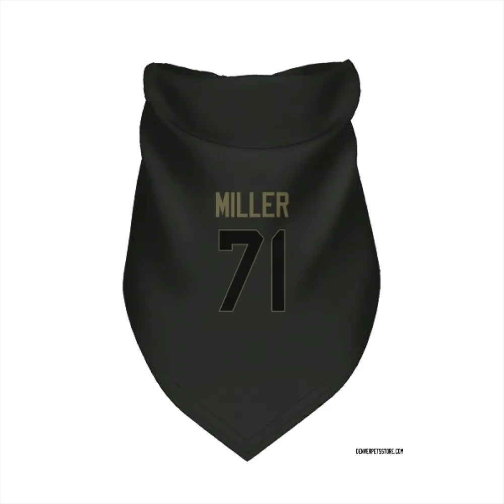 Denver Broncos Tyler Miller Black Service Pet Bandana for Dog & Cat