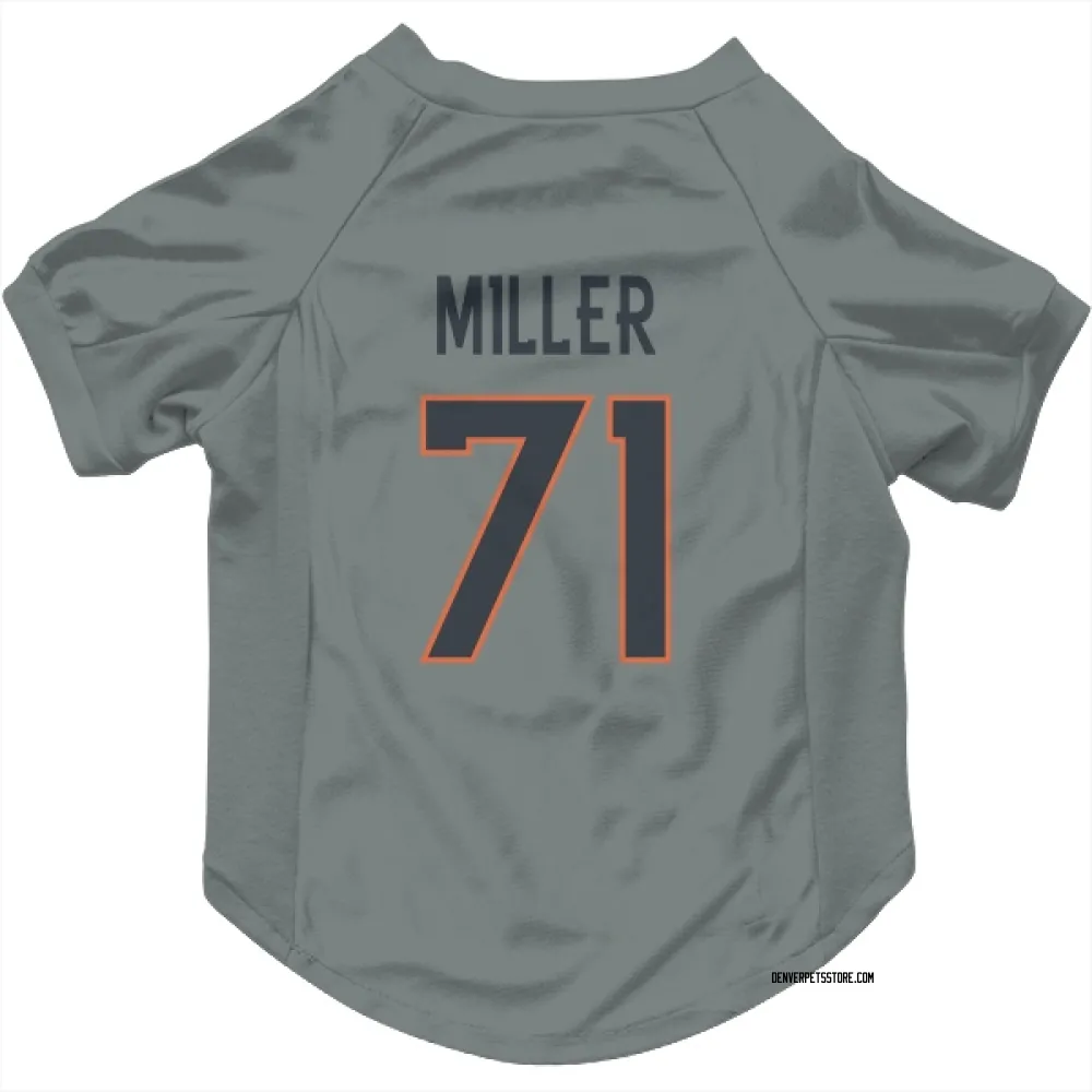 Denver Broncos Tyler Miller Gray Pet Jersey for Dog & Cat
