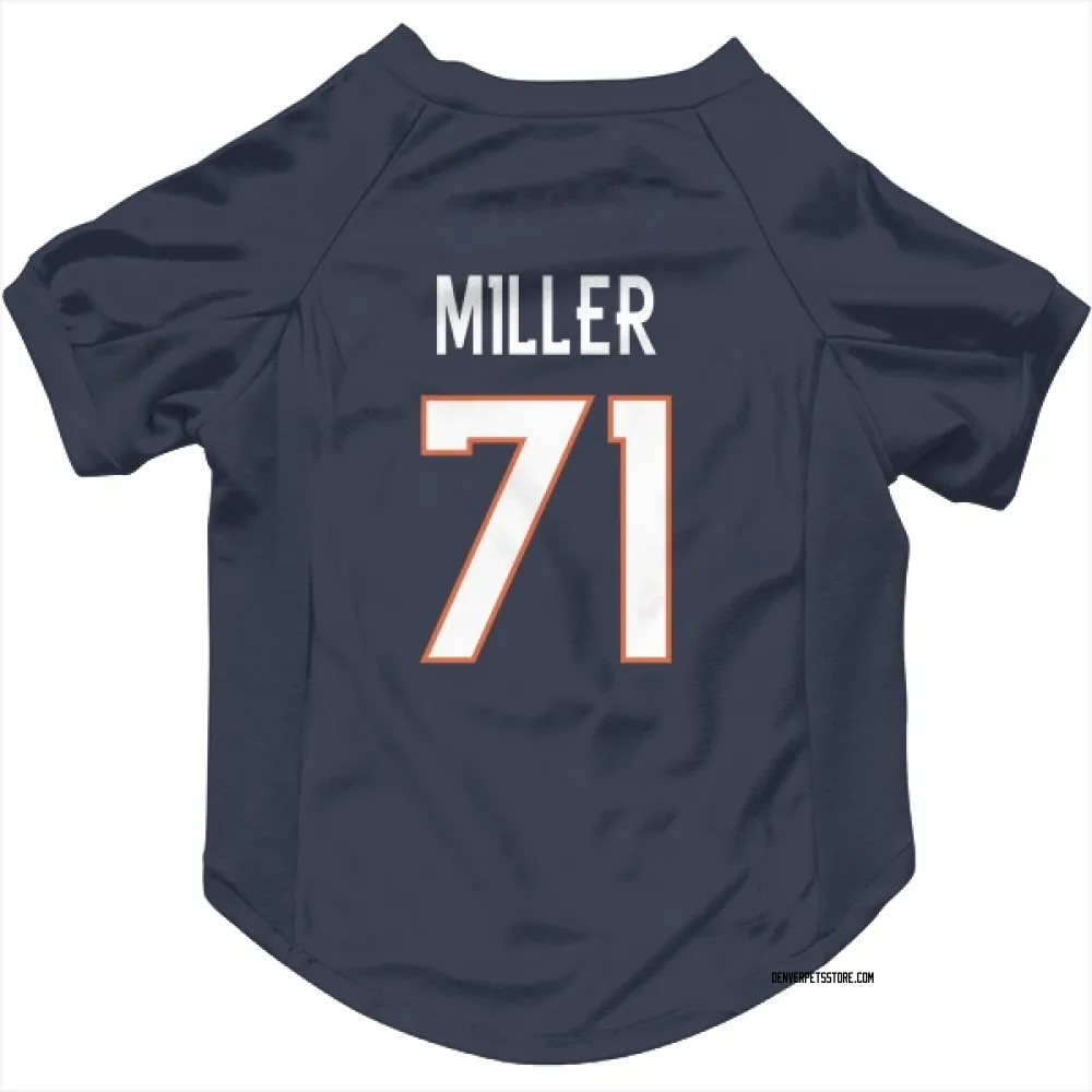 Denver Broncos Tyler Miller Navy Pet Jersey for Dog & Cat