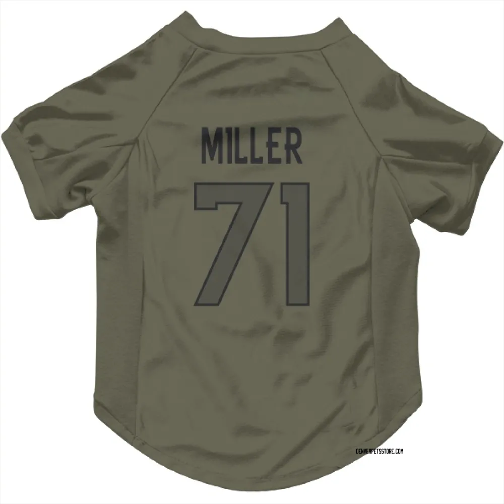 Denver Broncos Tyler Miller Olive Pet Jersey for Dog & Cat