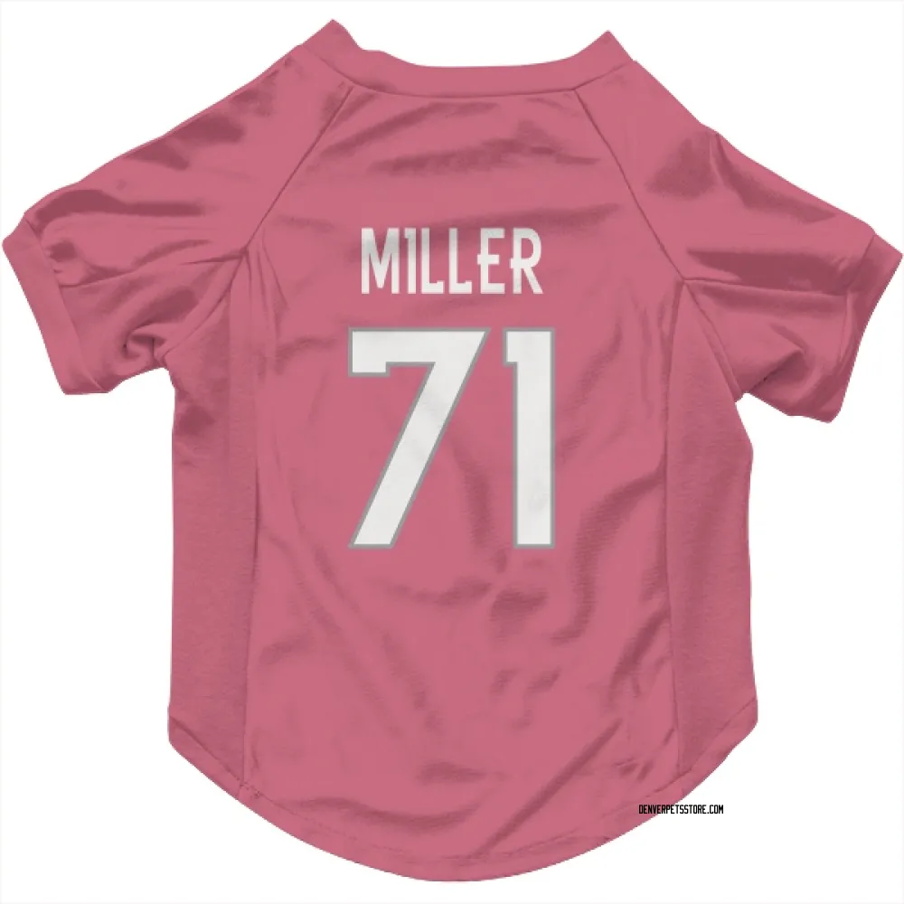 Denver Broncos Tyler Miller Pink Pet Jersey for Dog & Cat