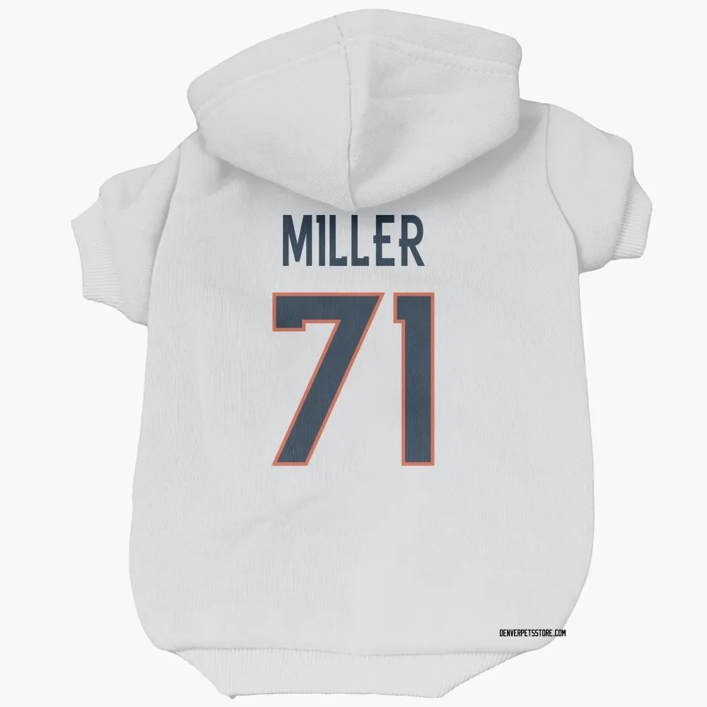 Denver Broncos Tyler Miller White Pet Hoodie for Dog & Cat