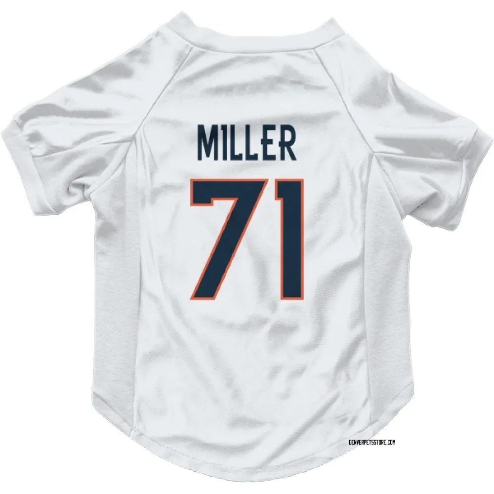Denver Broncos Tyler Miller White Pet Jersey for Dog & Cat