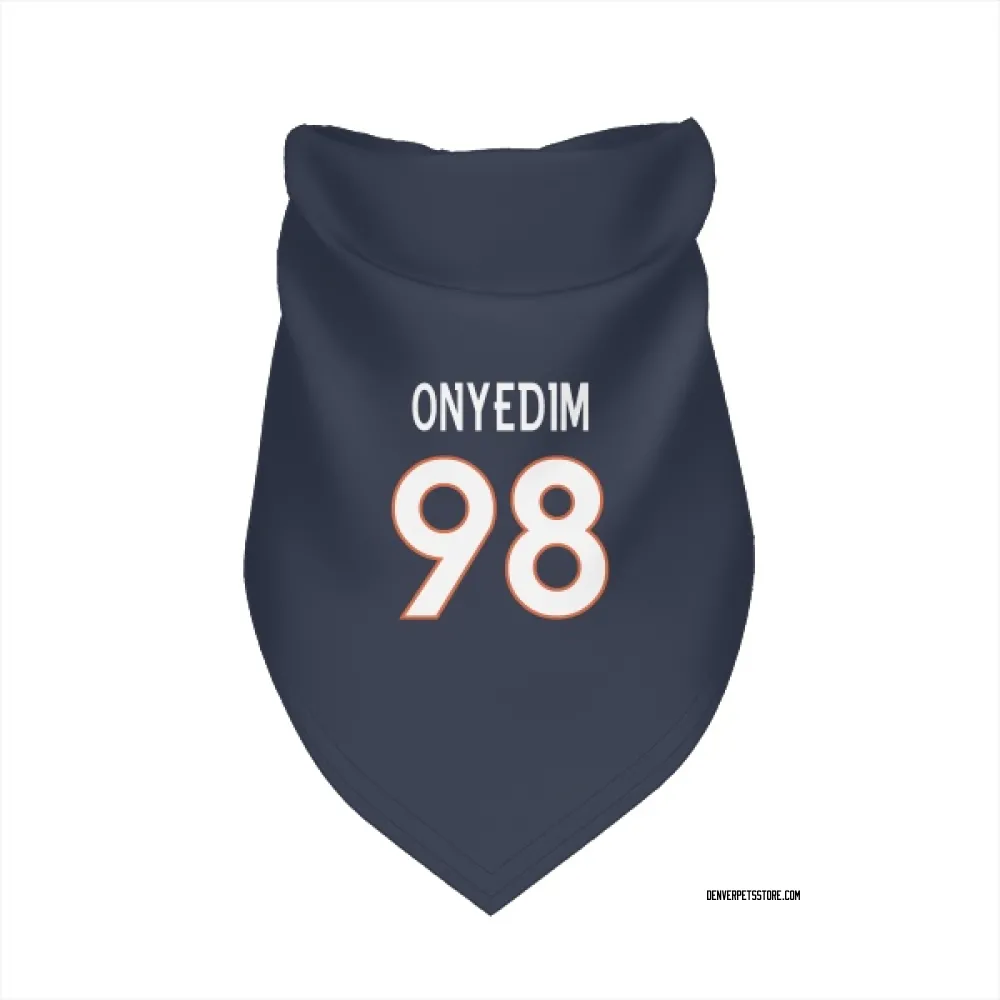 Denver Broncos Tyler Onyedim Navy Pet Bandana for Dog & Cat