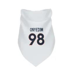 Denver Broncos Tyler Onyedim White Pet Bandana for Dog & Cat