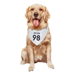 Denver Broncos Tyler Onyedim White Pet Bandana for Dog & Cat