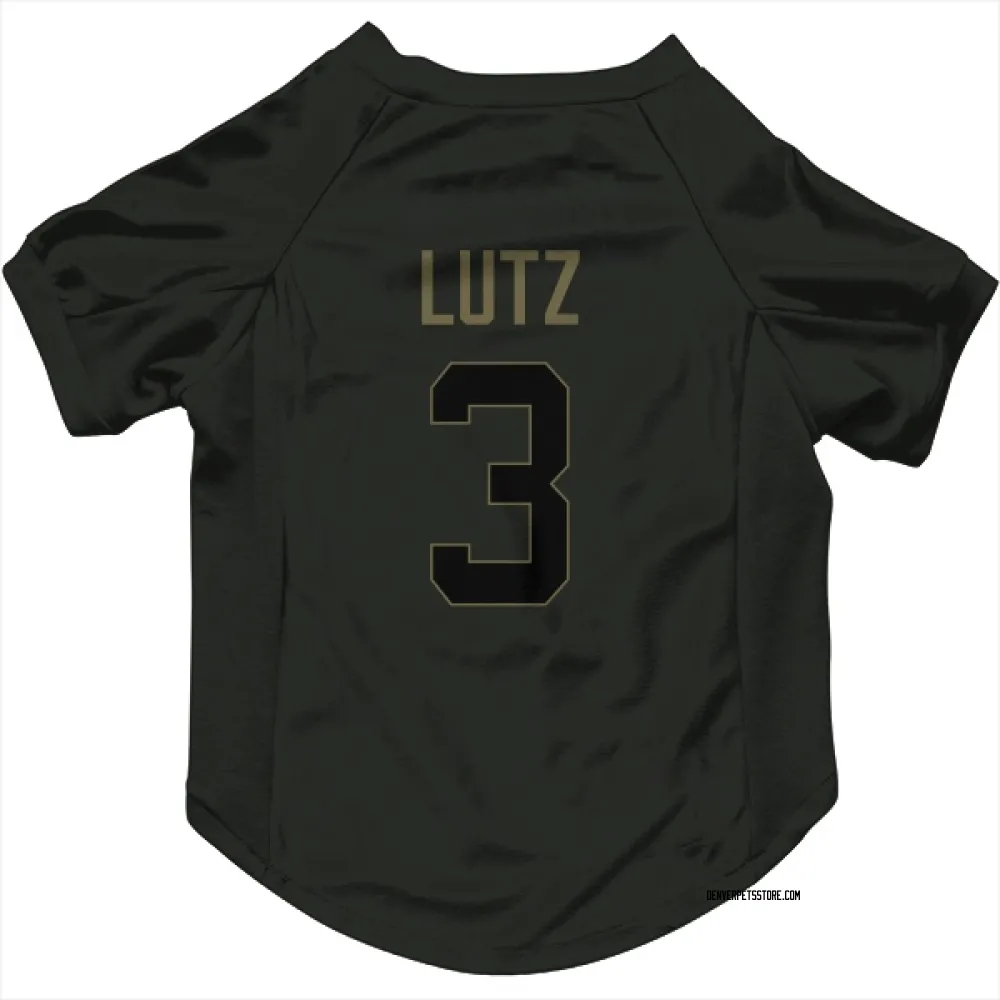 Denver Broncos Wil Lutz Black Service Pet Jersey for Dog & Cat
