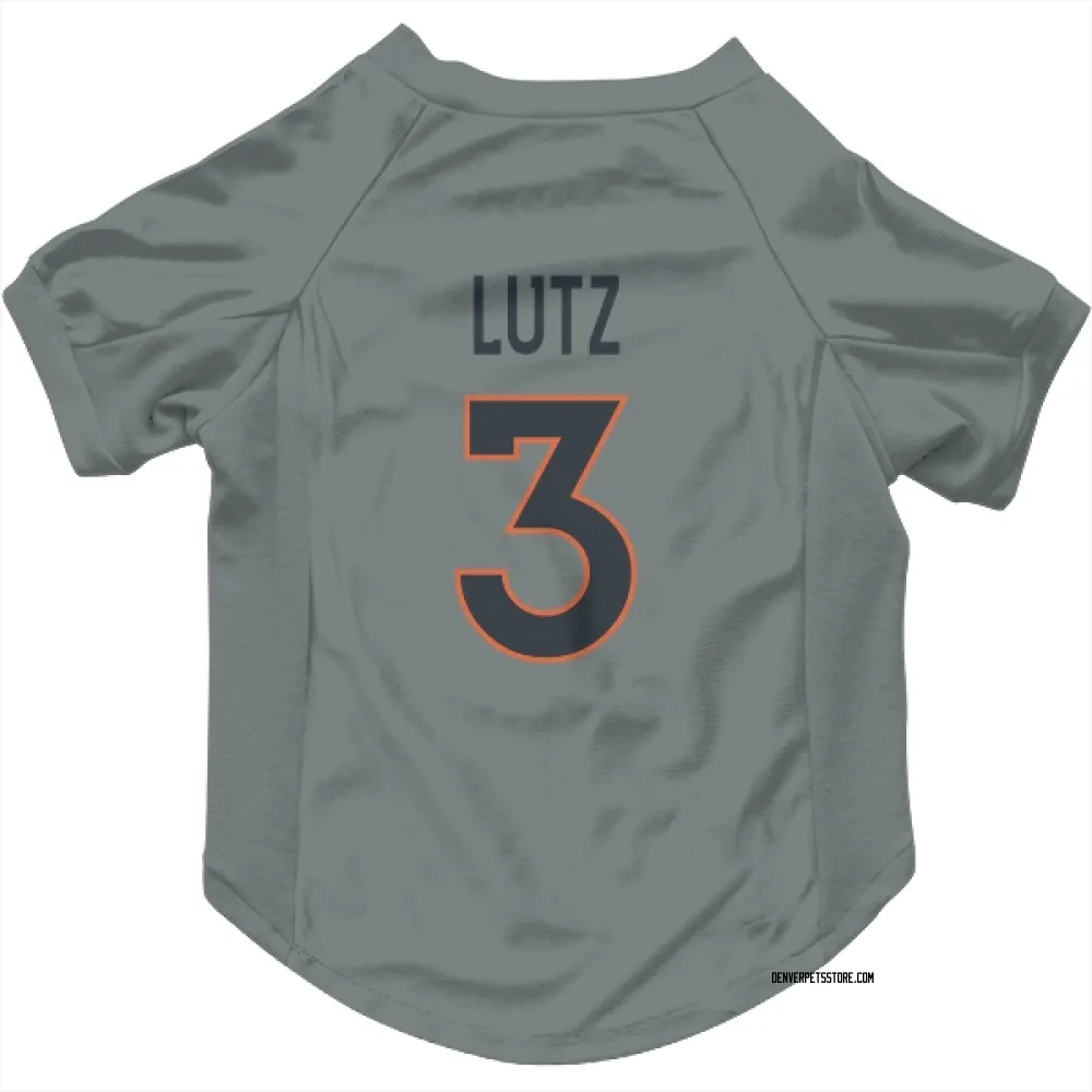 Denver Broncos Wil Lutz Gray Pet Jersey for Dog & Cat