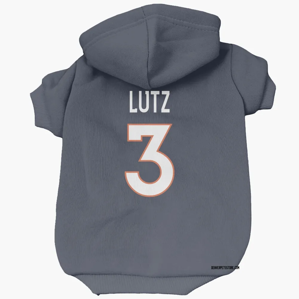 Denver Broncos Wil Lutz Navy Pet Hoodie for Dog & Cat