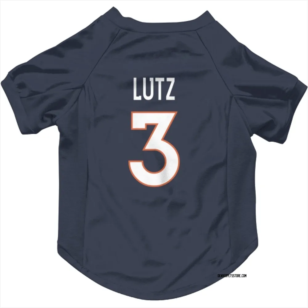 Denver Broncos Wil Lutz Navy Pet Jersey for Dog & Cat