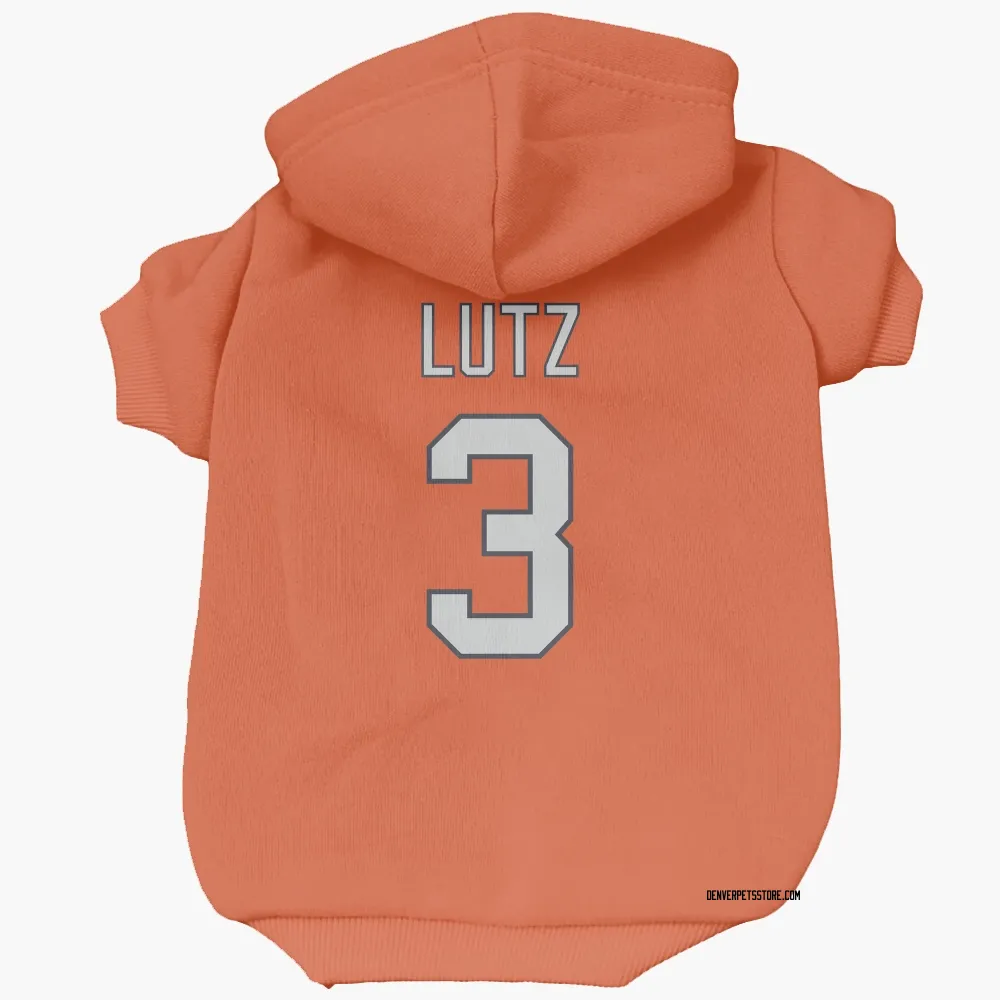 Denver Broncos Wil Lutz Orange Pet Hoodie for Dog & Cat