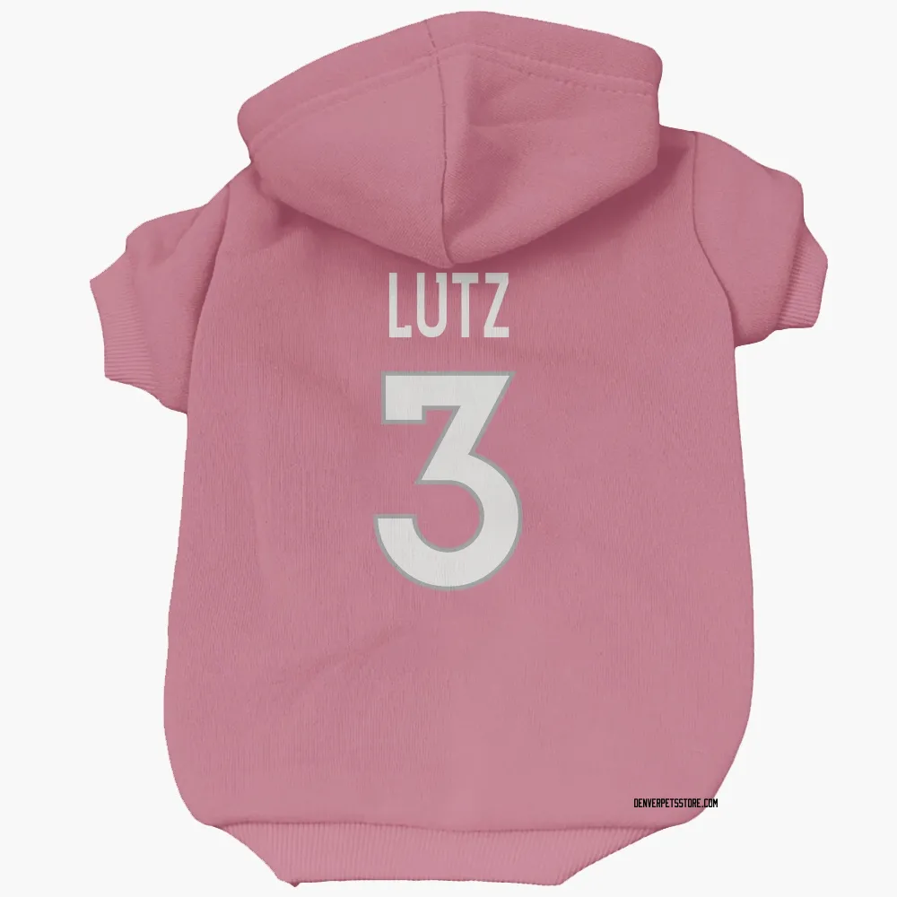 Denver Broncos Wil Lutz Pink Pet Hoodie for Dog & Cat
