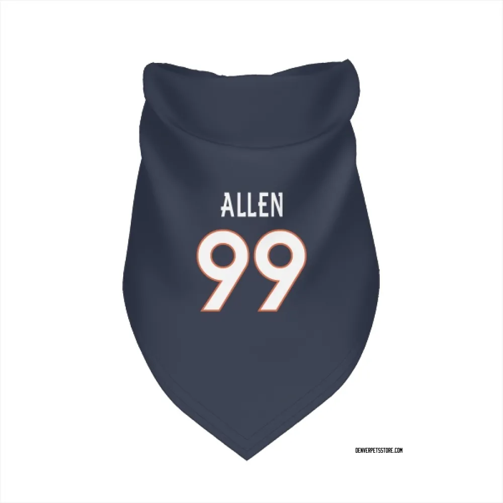 Denver Broncos Zach Allen Navy Pet Bandana for Dog & Cat