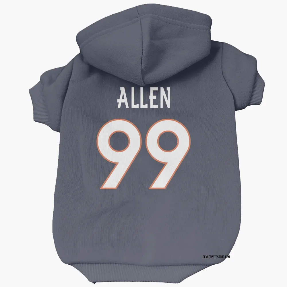 Denver Broncos Zach Allen Navy Pet Hoodie for Dog & Cat