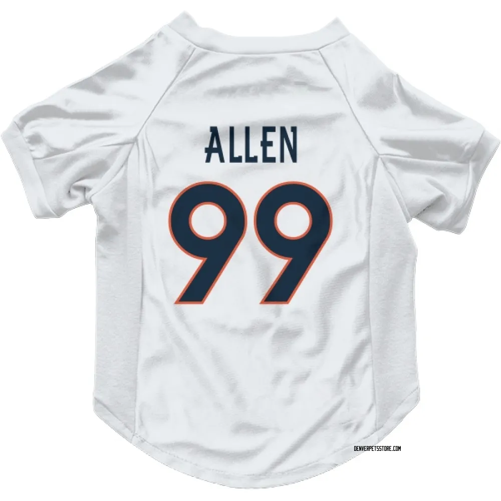Denver Broncos Zach Allen White Pet Jersey for Dog & Cat